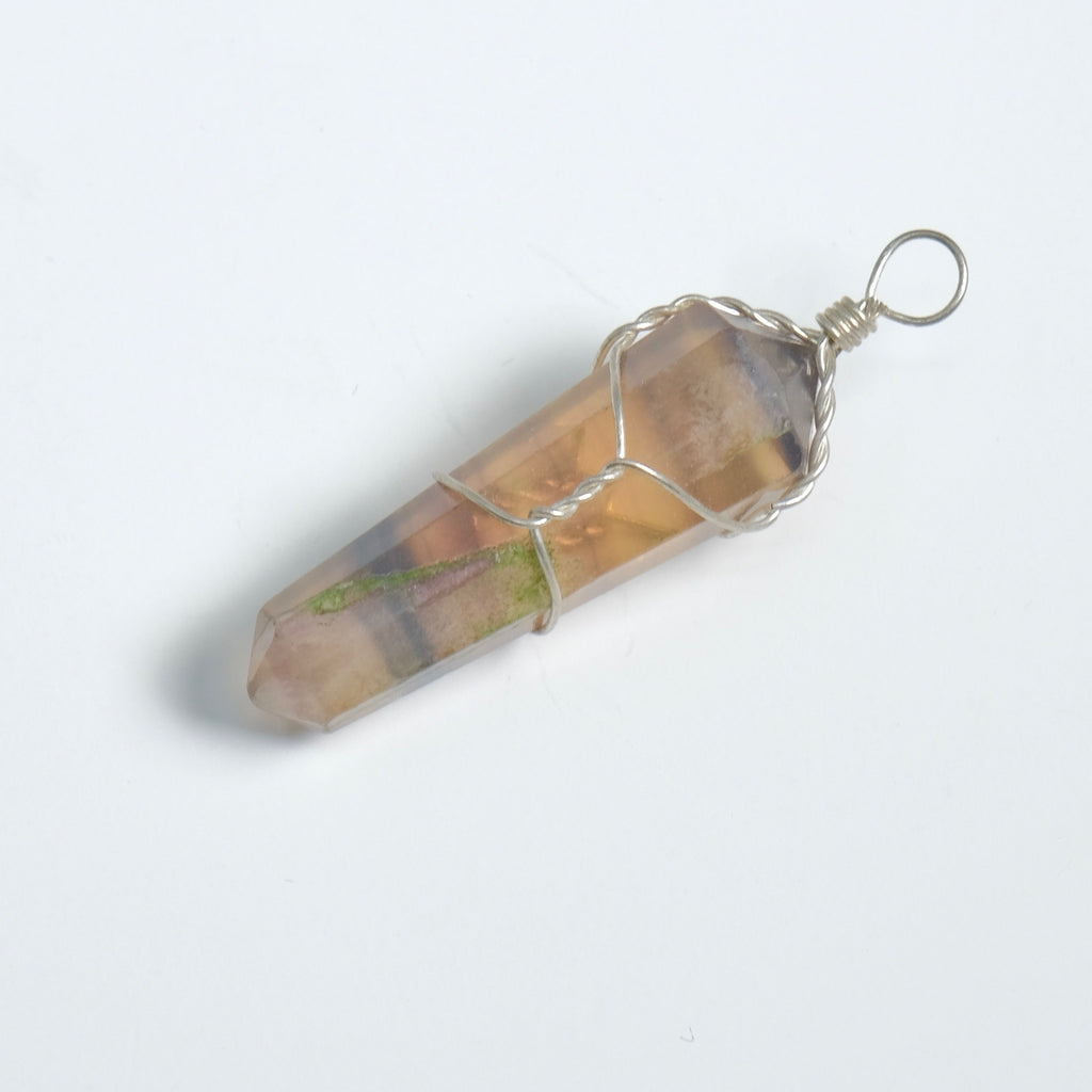 Wire Wrapped Crystal Pendant (18 Options)
