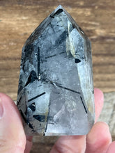 Load image into Gallery viewer, Tourmalinated Quartz Tower ($77)
