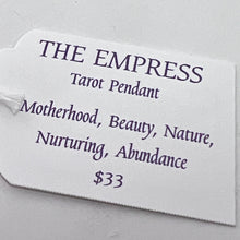 Load image into Gallery viewer, Tarot Pendant - The Empress (Gold Plated Stainless Steel)
