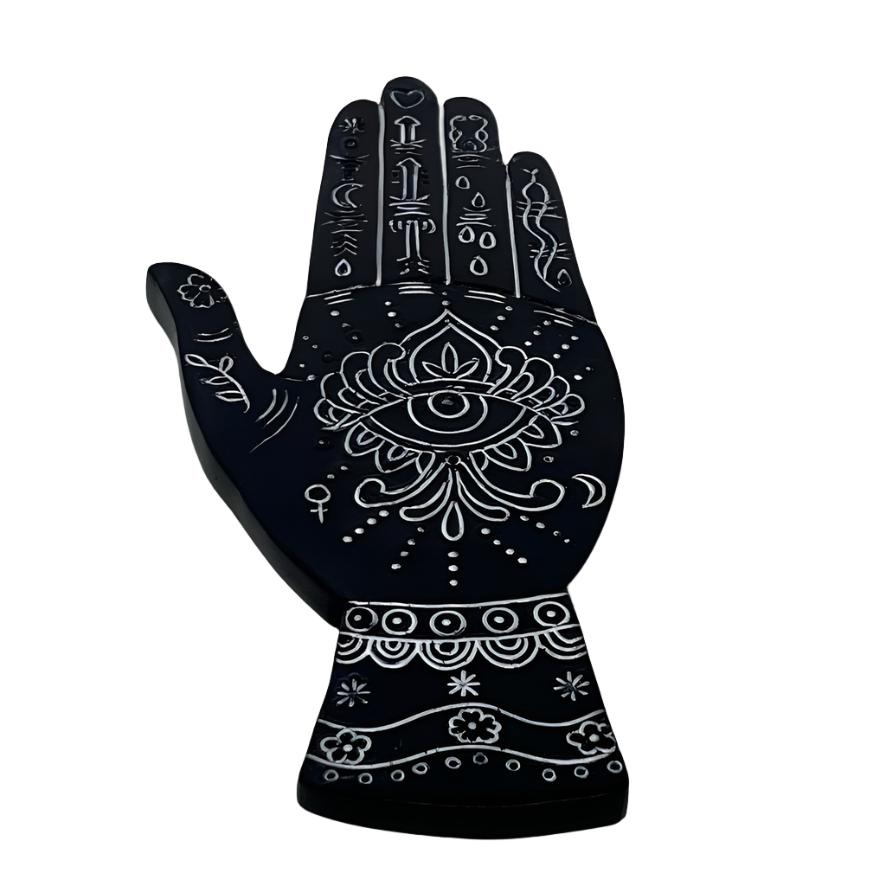 Black Hamsa Hand Incense Holder