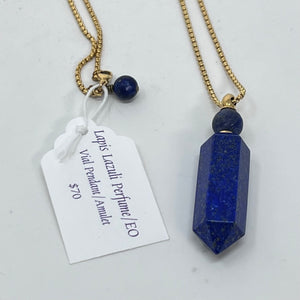 Lapis Lazuli Perfume Vial Pendant by SoulSkin