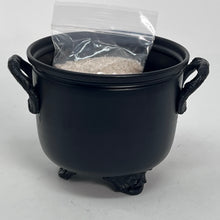 Load image into Gallery viewer, Black Metal Cauldron (includes 1 bag of sand)
