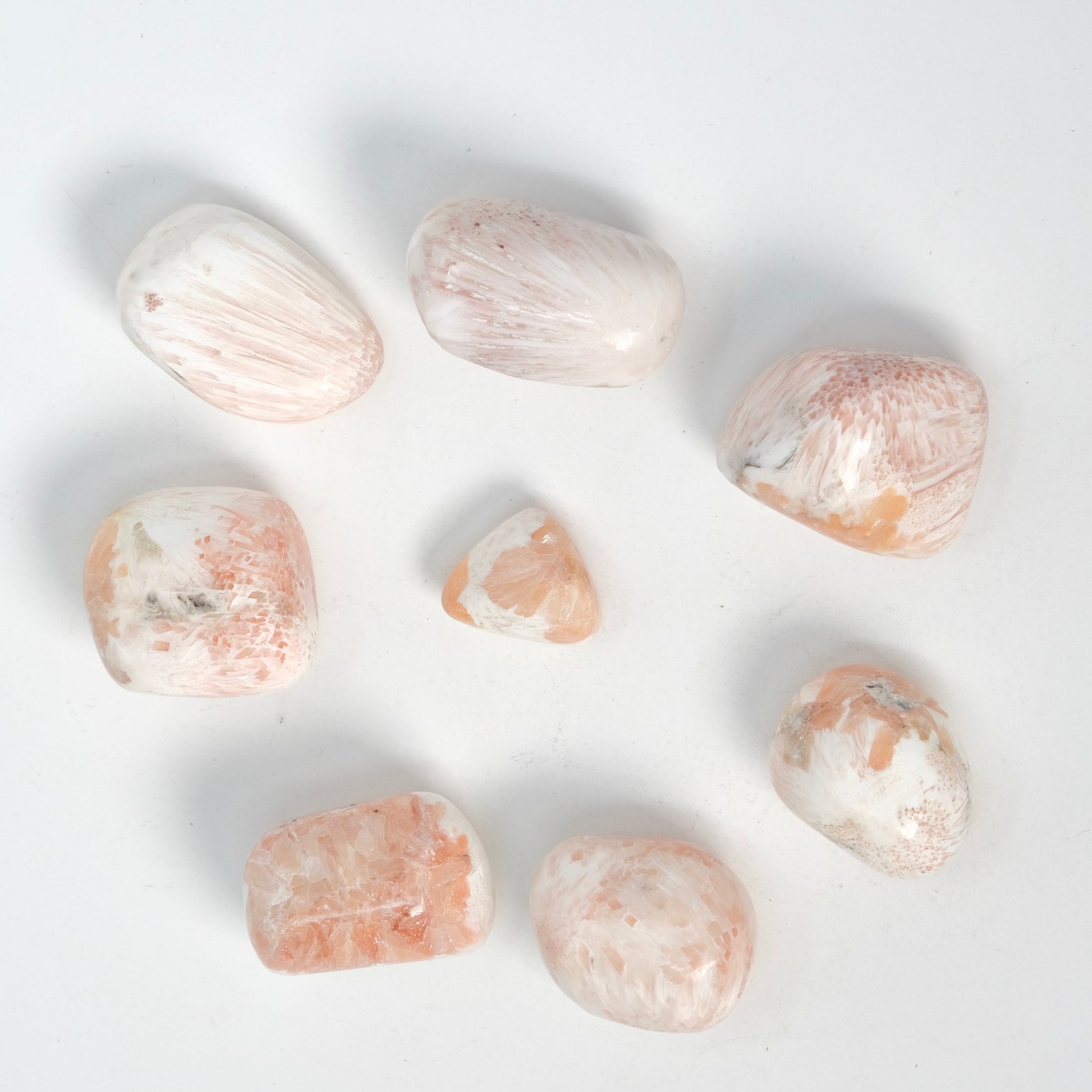 Scolecite & Stillbite (Peach Scolecite) - Tumbled
