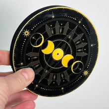 Load image into Gallery viewer, Triple Moon (Round, Black) Incense Holder
