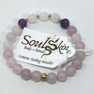 Bracelet by SoulSkin - Rose Quartz & Amethyst