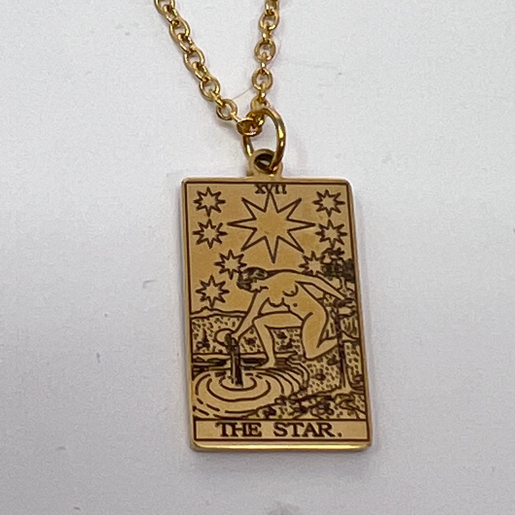 Tarot Pendant - The Star (Gold plated Stainless Steel)