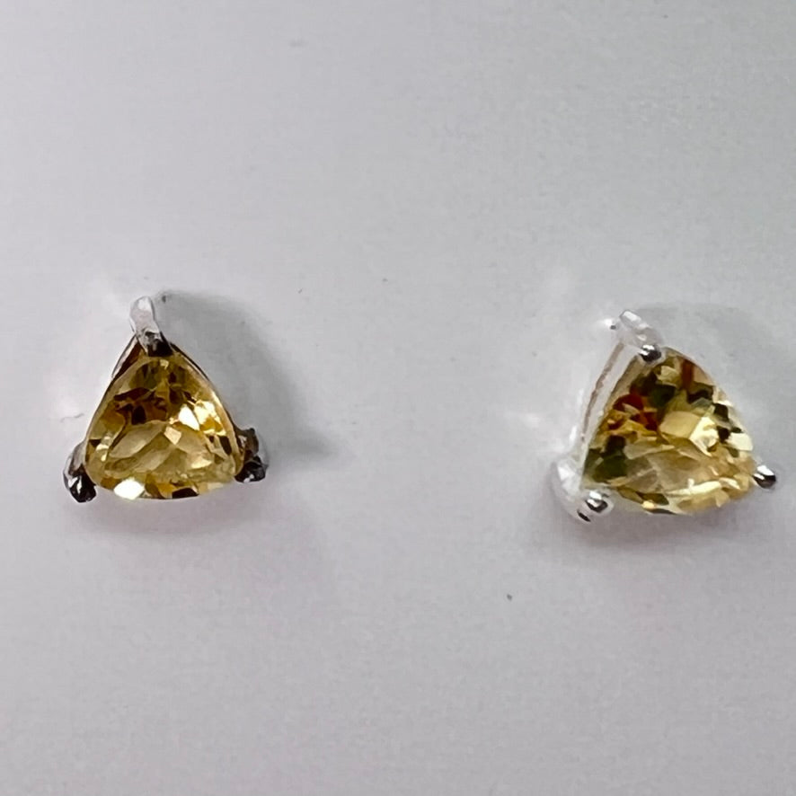 Earrings - Citrine (Triangle)