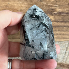 Load image into Gallery viewer, Tourmalinated Quartz Tower ($77)
