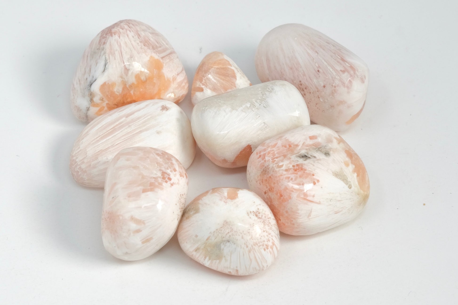 Scolecite & Stillbite (Peach Scolecite) - Tumbled