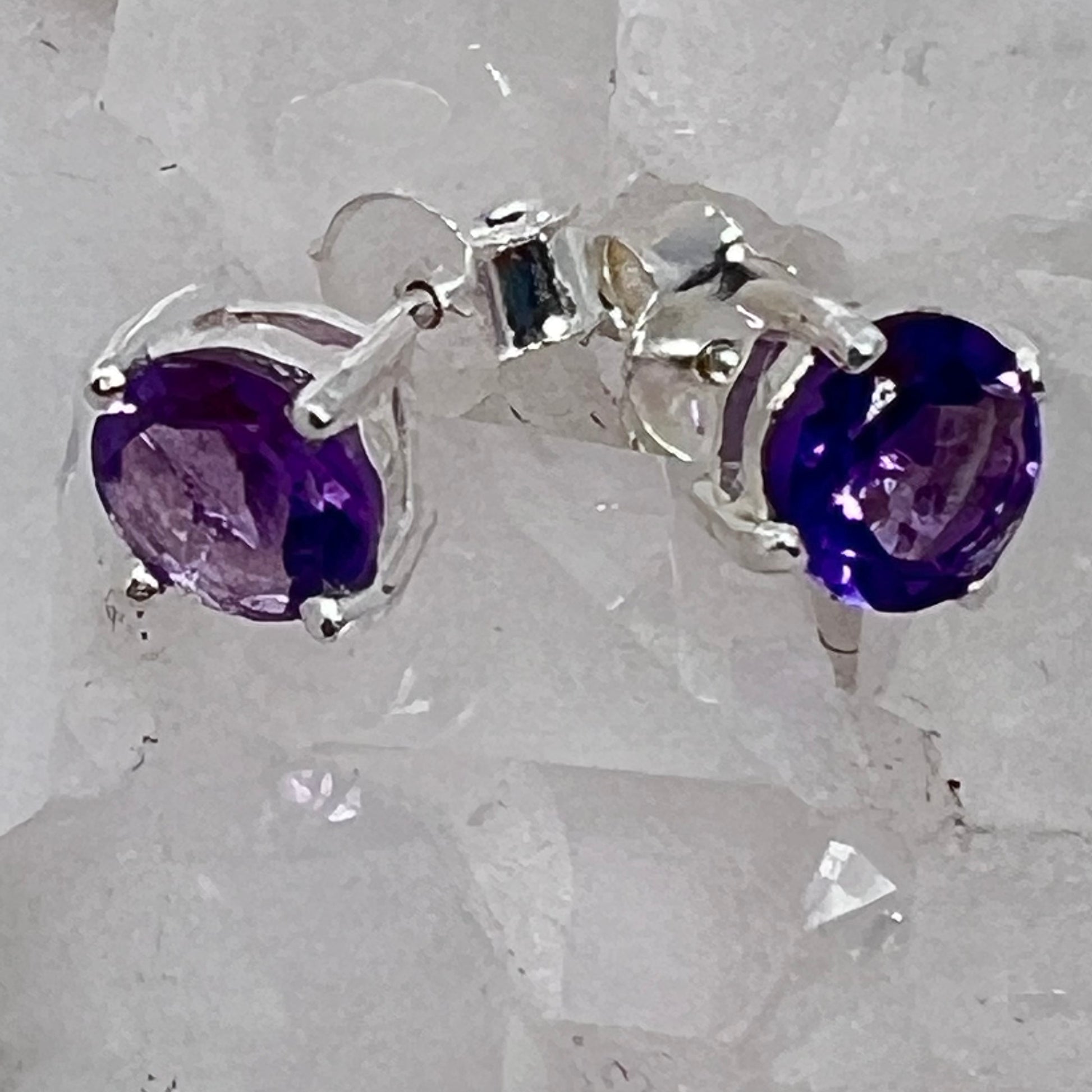 Earrings - Amethyst Studs (3 options)