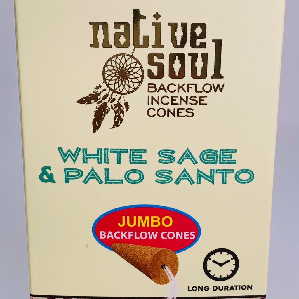 Backflow Cone Incense - White Sage & Palo Santo
