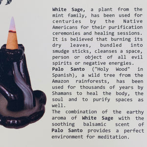 Backflow Cone Incense - White Sage & Palo Santo