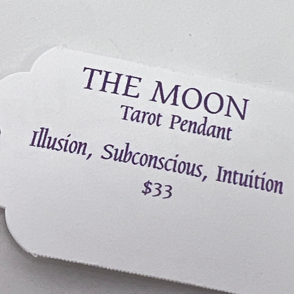 Tarot Pendant - The Moon/La Luna (Gold Plated Stainless Steel)