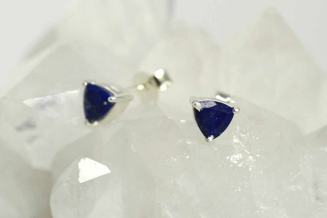 Earrings - Lapis Lazuli (triangle)