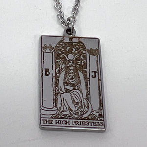 Tarot Pendant - The HIgh Priestess (Stainless Steel)