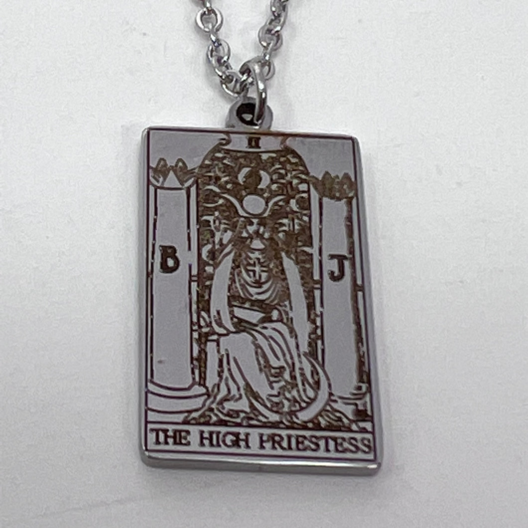 Tarot Pendant - The HIgh Priestess (Stainless Steel)