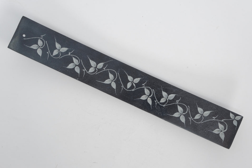 Soapstone Incense Holder - Carved Leaf
