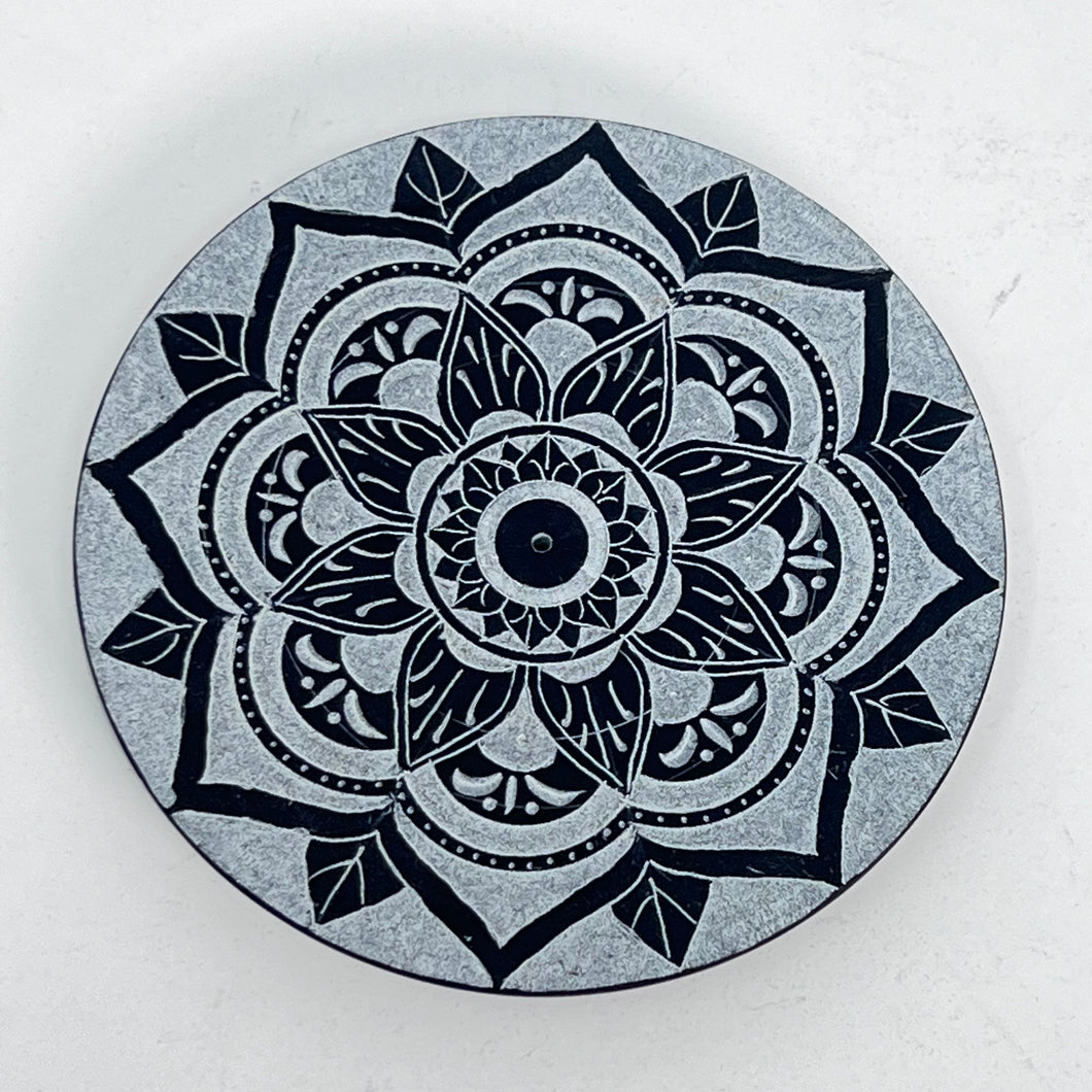 Mandala Soapstone Incense Holder