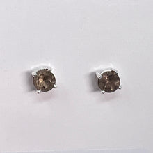 Load image into Gallery viewer, Earrings - Smoky Quartz (round)
