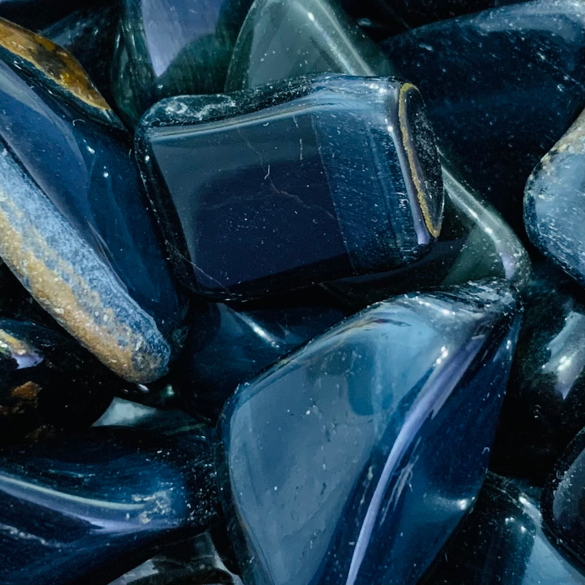 Blue Tigers Eye - Tumbled
