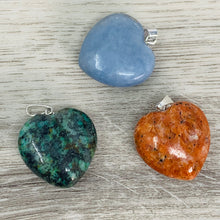 Load image into Gallery viewer, Pendant - Heart (Angelite/Orchid Calcite/African Turquoise)
