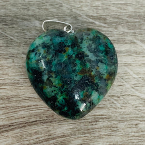 Pendant - Heart (Angelite/Orchid Calcite/African Turquoise)