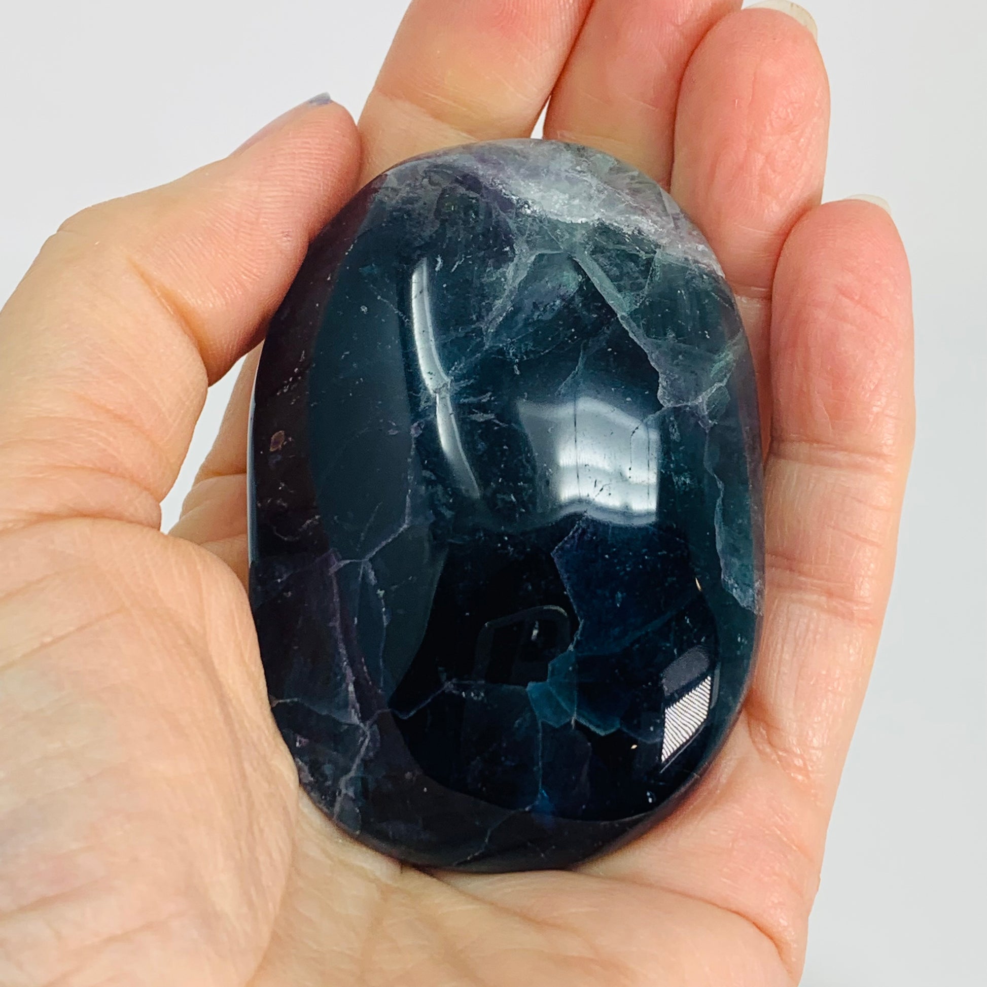 Fluorite Palm Stone (Medium & Large)