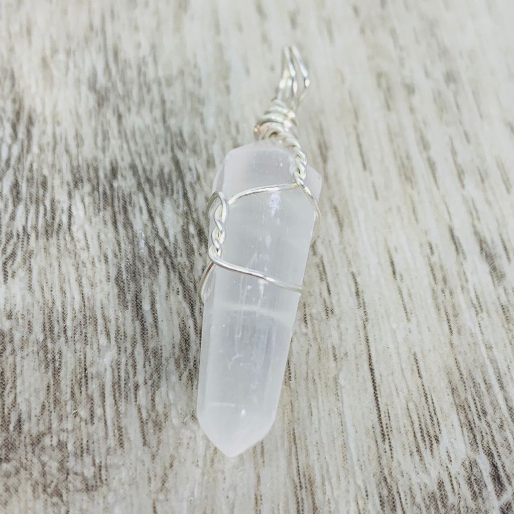 Pendant - Selenite Wire Wrapped