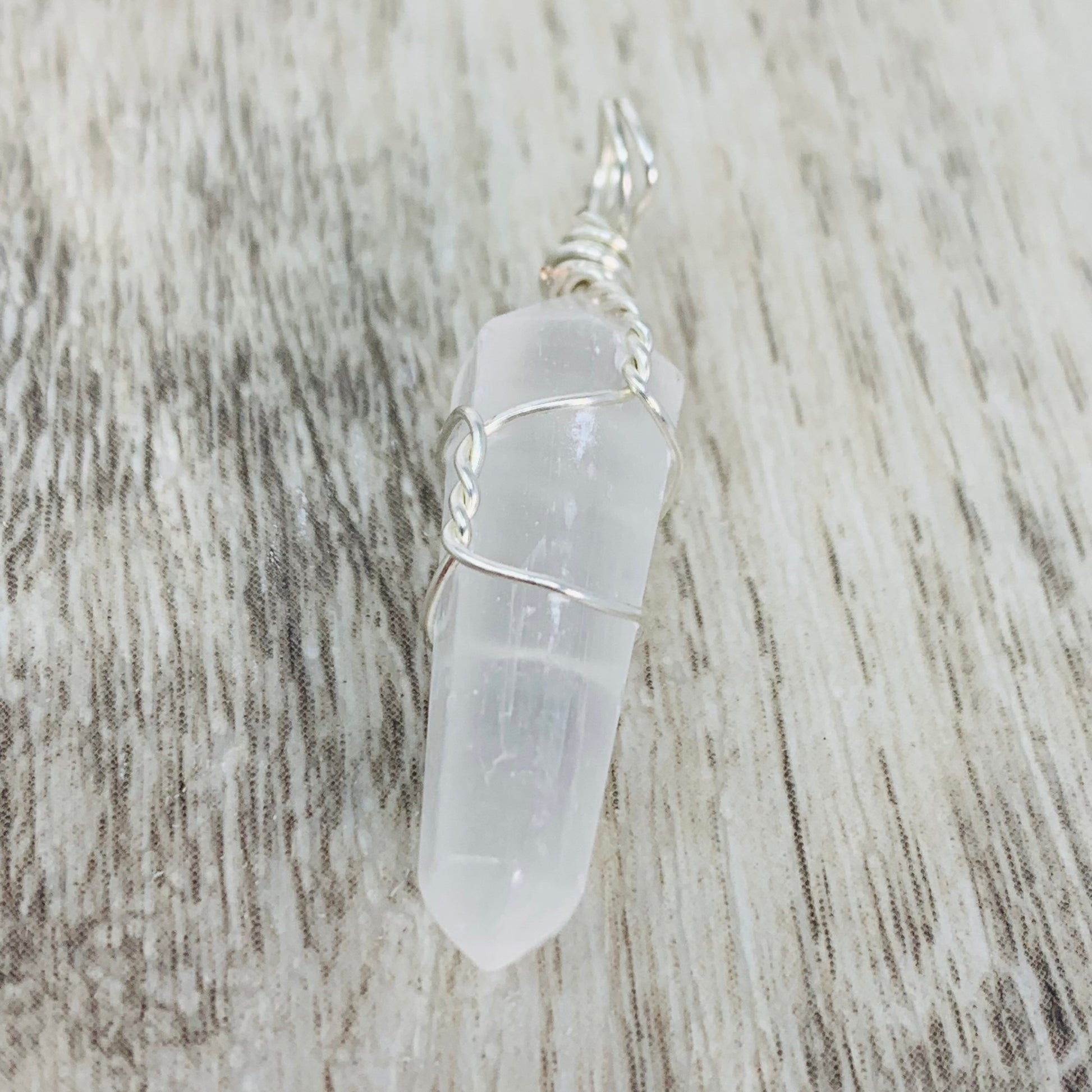 Pendant - Selenite Wire Wrapped