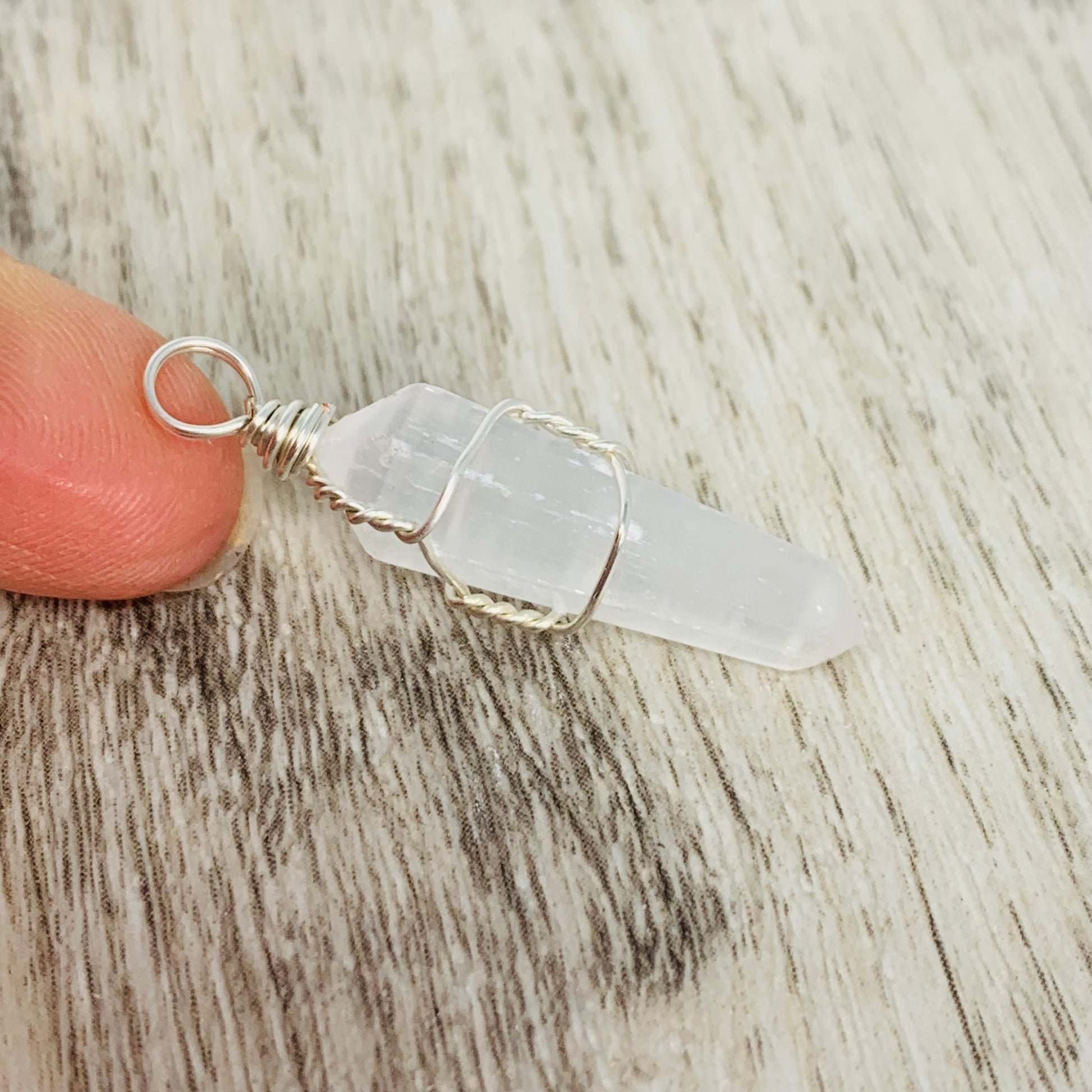 Pendant - Selenite Wire Wrapped