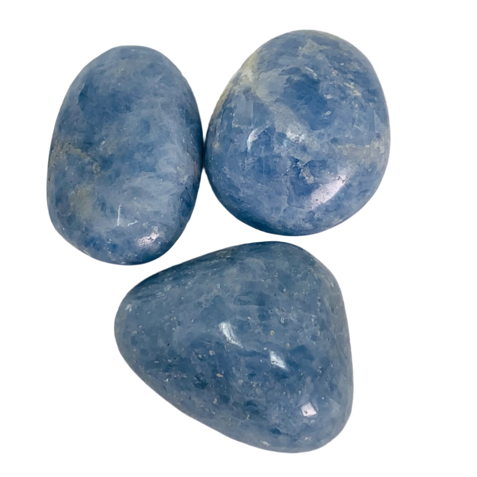 Blue Calcite - Palm Stone