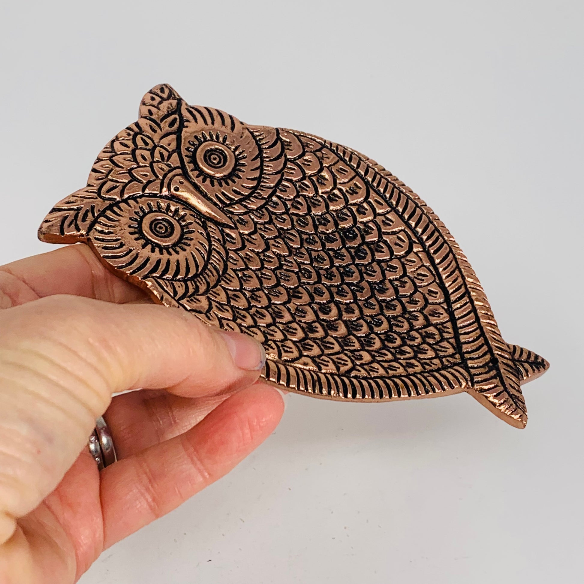 Copper Owl Dish