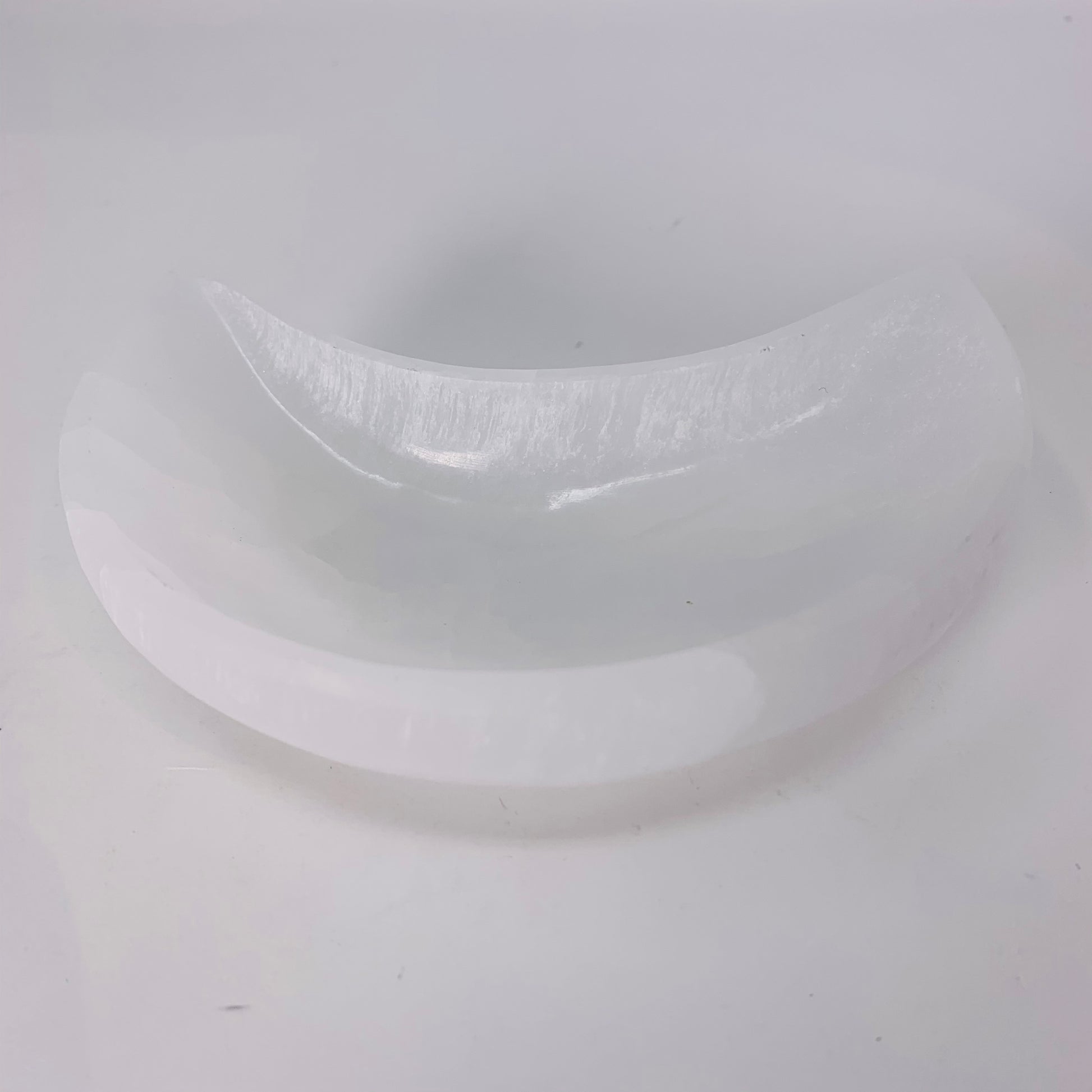 Selenite Moon Bowl - Medium