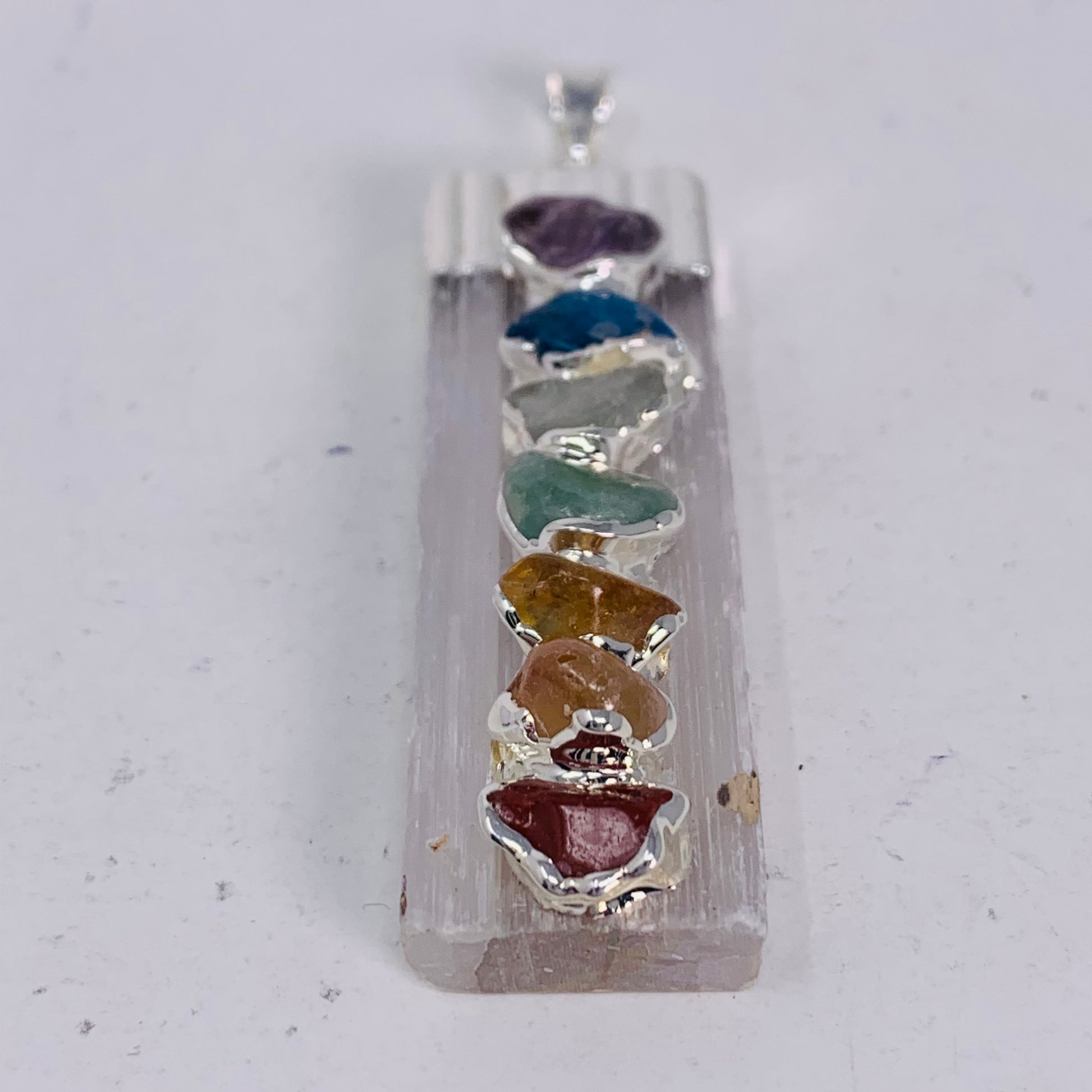 Selenite Chakra Pendant