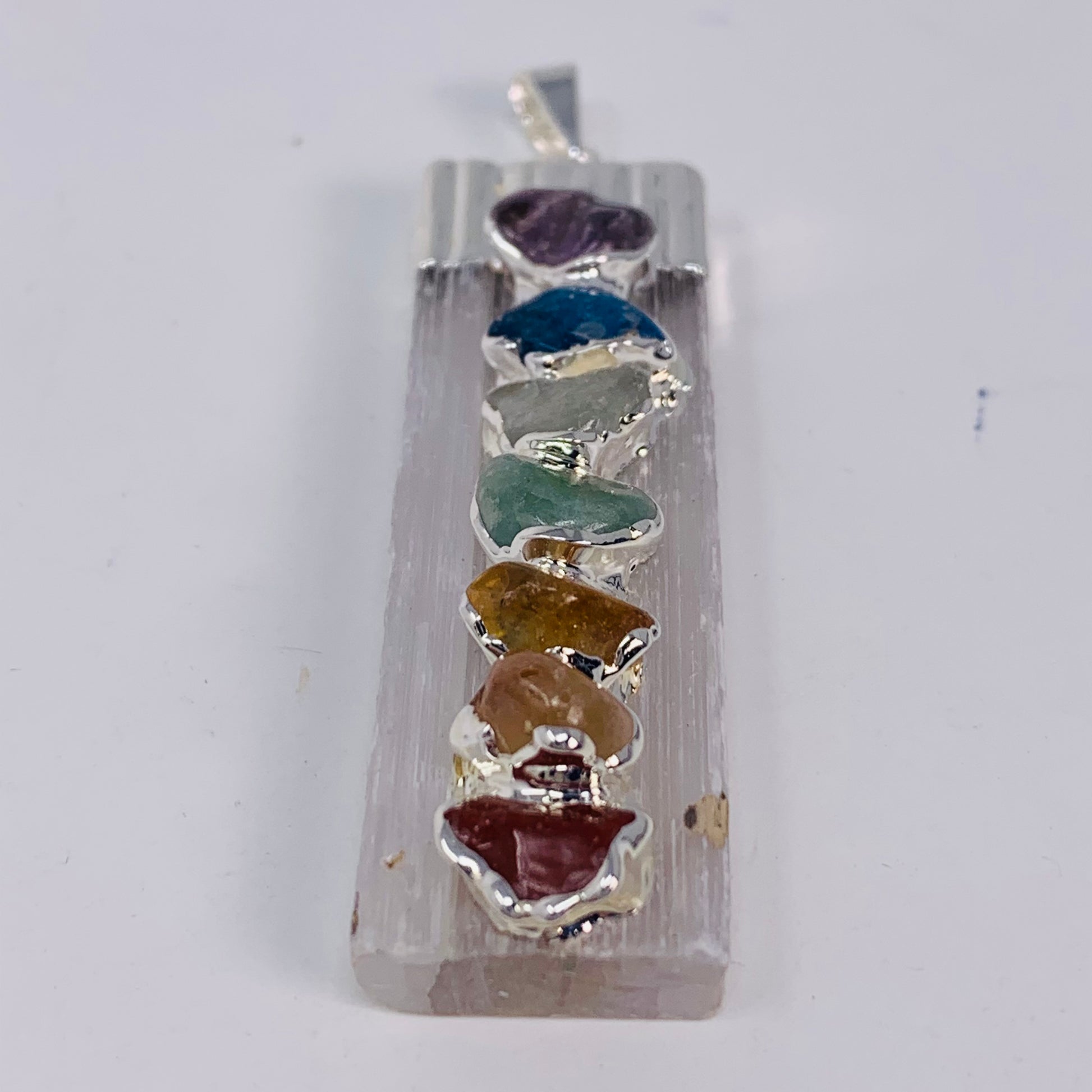 Selenite Chakra Pendant
