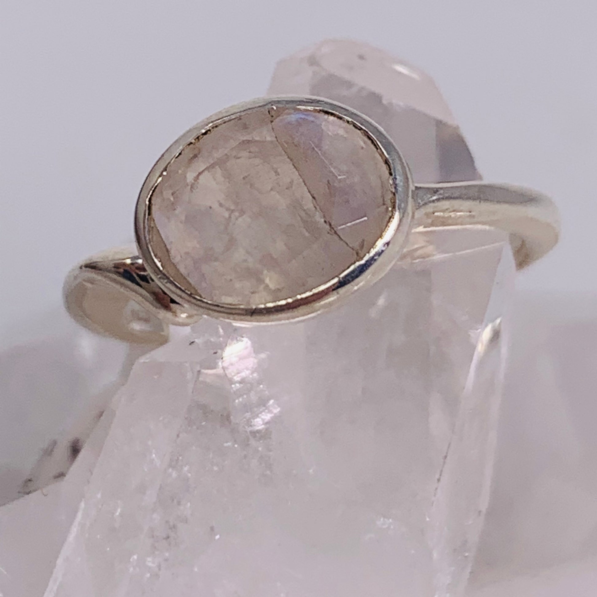 Ring - Rainbow Moonstone - Size 6