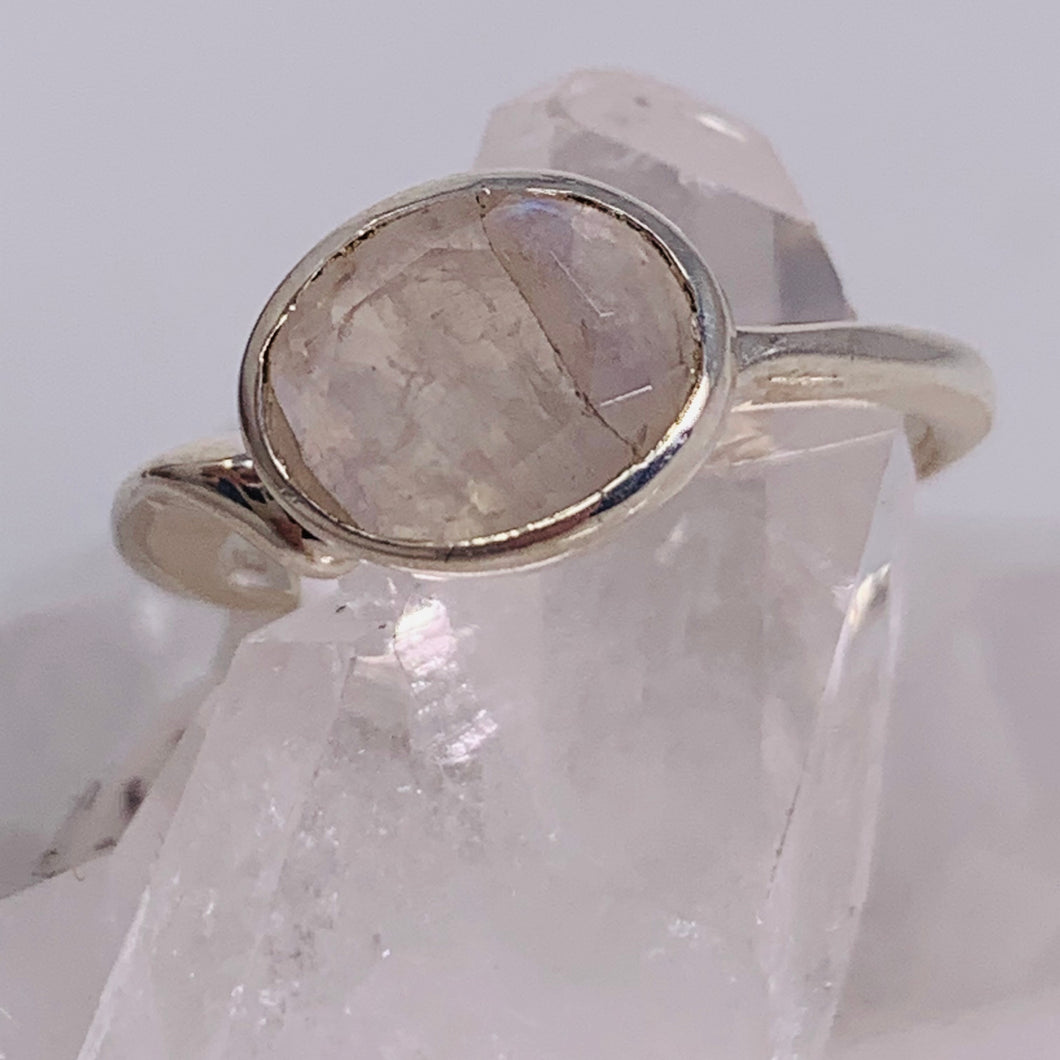 Ring - Rainbow Moonstone - Size 6