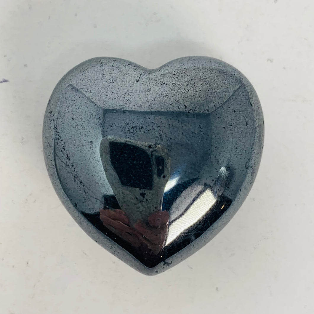 Hematite Puffy Heart