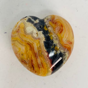 Crazy Lace Agate Puffy Heart