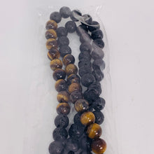 Load image into Gallery viewer, Tiger Eye &amp; Lava Mala - 8mm Beads
