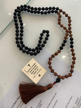 Load image into Gallery viewer, Mala Necklace - Lava &amp; Rudraksha
