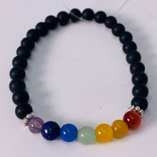 Load image into Gallery viewer, Lava Bead and Chakra Crystal (8mm) Bracelet
