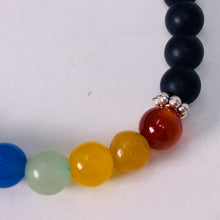 Load image into Gallery viewer, Lava Bead and Chakra Crystal (8mm) Bracelet
