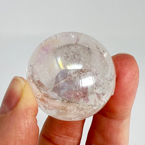 Sphere - Angel Aura Clear Quartz - (2 sizes)