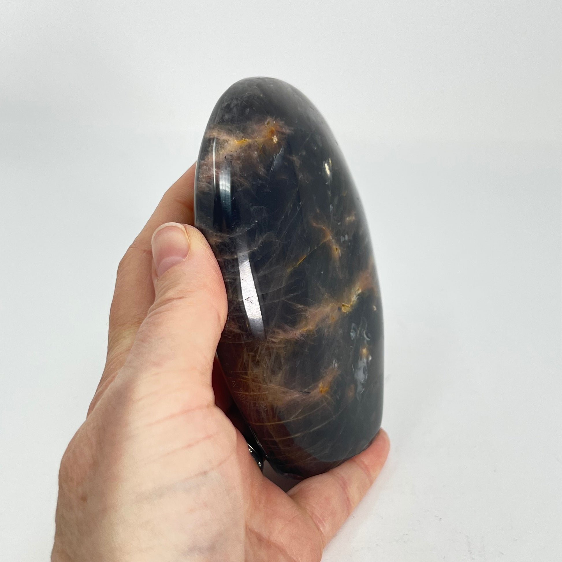 Black Moonstone - Free Form Polished Stand Up