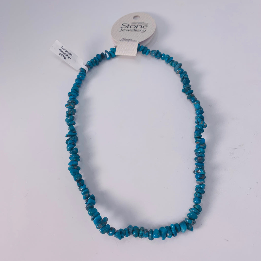 Turquoise Chip Necklace - 18