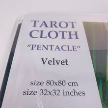 Load image into Gallery viewer, Tarot Cloth - Black Velvet &quot;Pentacle&quot;
