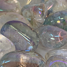 Load image into Gallery viewer, Rainbow/Angel Aura Clear Quartz - Tumbled
