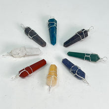 Load image into Gallery viewer, Wire Wrapped Crystal Pendant (18 Options)
