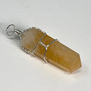 Wire Wrapped Crystal Pendant (18 Options)